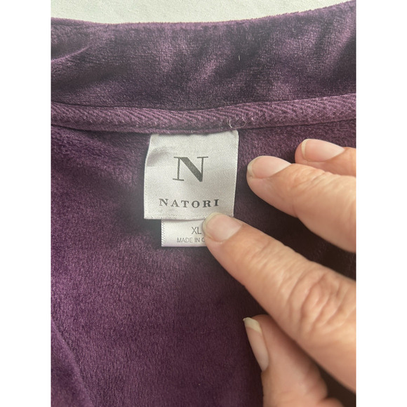Natori Soft Fleece Pajama Top Womens Size XL Purple Cozy Comfortable - Picture 3 of 8